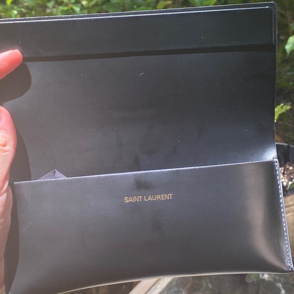 YVES SAINT LAURENT Red Glitter YSL Gold Sunglasses - Picture 9 of 16